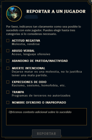 Reportar A Un Jugador Soporte De League Of Legends