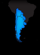 Hartă a regiunii America Latină de Sud pe care se poate da clic