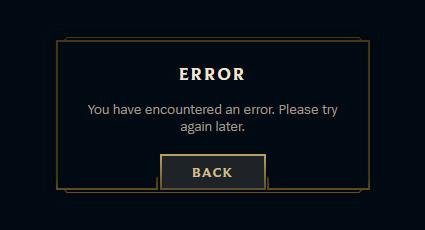 A critical error has been occurred league of legends как исправить