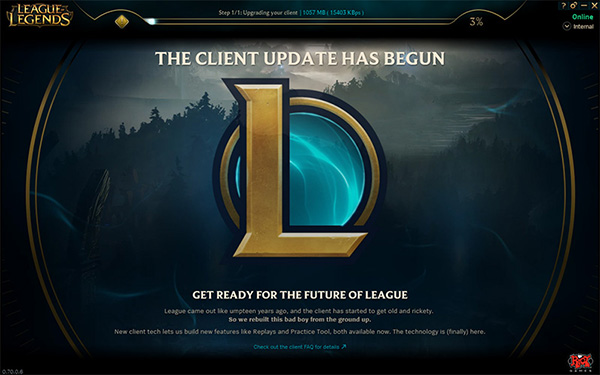 league of legends client not updating