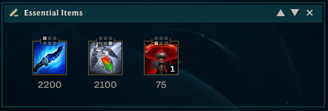 Screenshot of Preffered Item Slot example