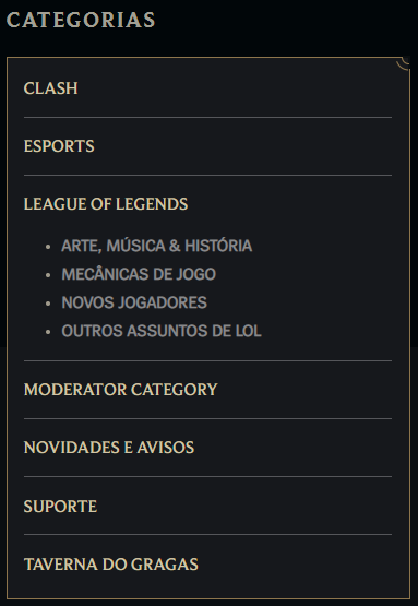 Utilizando o fórum do League of Legends – League of Legends - Suporte ao  Jogador