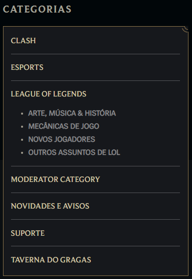 Utilizando o fórum do League of Legends – League of Legends