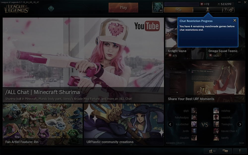 Chat Restrictions League Of Legends Support