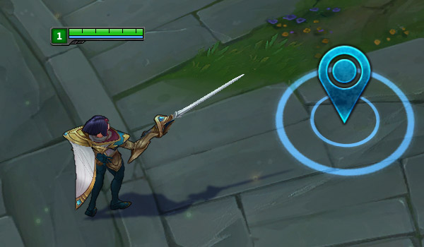 Screenshot of standard G or Control-hold ping