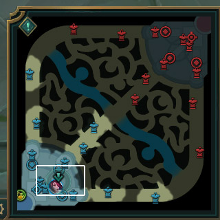 Screenshot of minimap appearence when On My Way ping is used