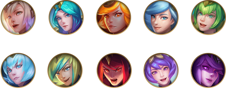 The 10 Elementalist Lux in-game portraits
